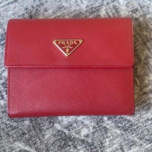 authentic Prada Tri fold wallet
